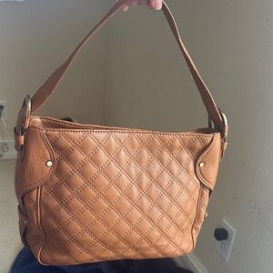 Michael Kors Quilted Tan Caramel Leather Shoulder Bag